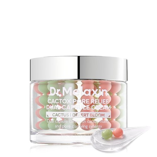 Dr. Melaxin Cactox Pore Dual Capsule Cream - Hydrating Pore Minimizing Face Cream with Cactus Extract & Vegan Collagen