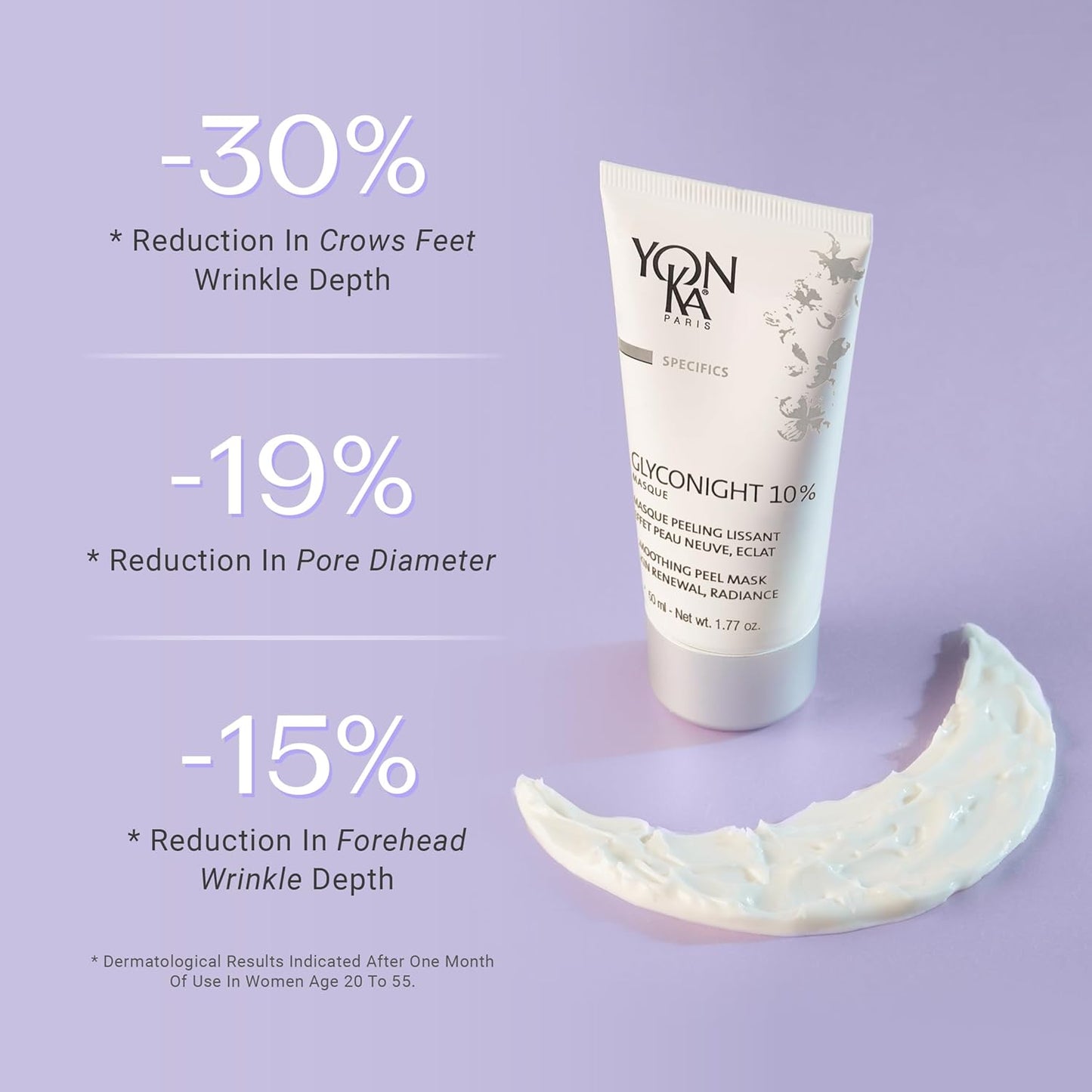 Yon-Ka Glyconight 10% Peel Masque - Anti-Aging Face Mask for Skin Renewal & Pore Reduction