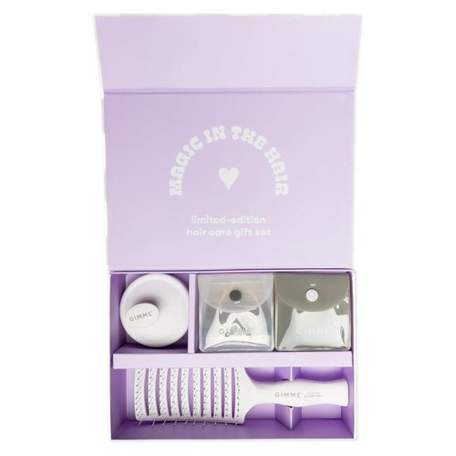 Gimme Beauty Magic Is In The Hair Gift Box - Essentials for All Hair Types - Includes Detangling & Massage Brushes