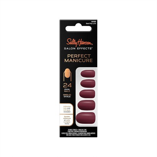 Sally Hansen Salon Effects® Press On Nails - Beet Pray Love, Oval Shape, Non-Damaging Adhesive Included