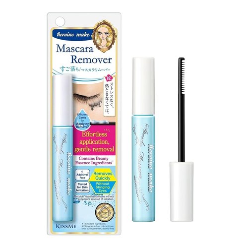 Heroine Make by KissMe Waterproof Mascara Remover - Gentle Formula for Sensitive Eyes | Travel Size | Made in Japan