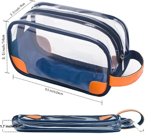 Lermende Toiletry Bag - Clear Dopp Kit for Men | Travel Organizer with Hand Strap