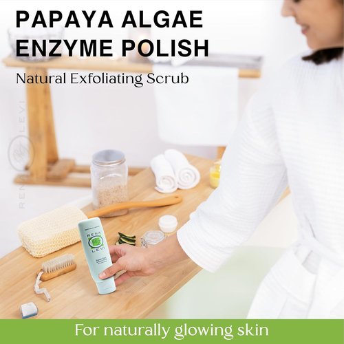 Papaya Algae Enzyme Polish - All-In-One Face Scrub for All Skin Types, 4 Oz | Sensitive & Acne-Prone