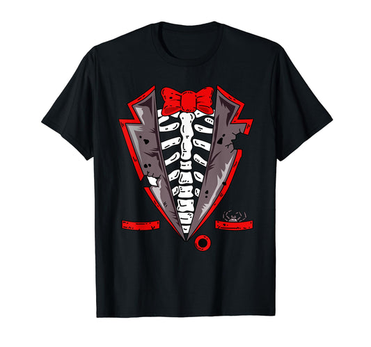 Halloween Skeleton Tuxedo Costume Gift T-Shirt