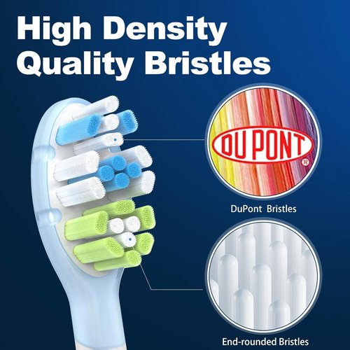 DailyWhite 8 Pack Replacement Brush Heads - Superior Clean for Philips Sonicare Electric Toothbrush, White