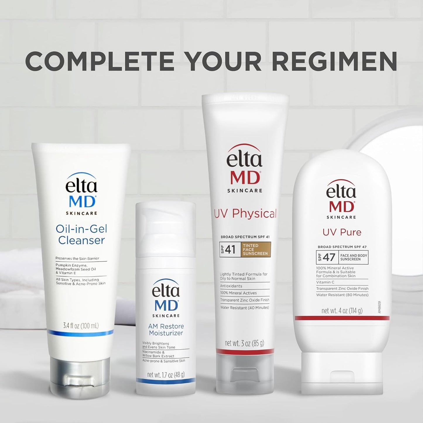EltaMD UV Pure Sunscreen - SPF 47 Mineral Formula for Kids & Adults | Water Resistant, Oil-Free