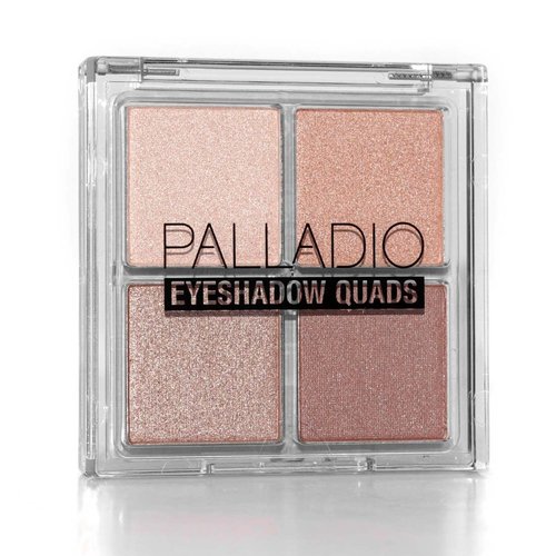 Palladio Eyeshadow Quad - Velvety Pigmented Matte & Shimmer Finishes | Talc-Free Ballerina Palette