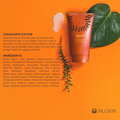 Nu Skin Epoch Sole Solution Foot Treatment - Intensive Moisturizing Cream for Dry, Rough Feet | 4 oz