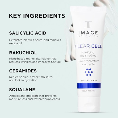 IMAGE Skincare Clear Cell Clarifying Repair Crème - Night Gel Moisturizer for Oily Skin