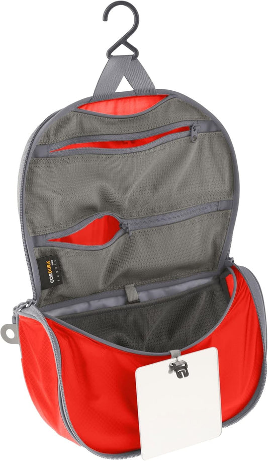 Sea to Summit Small Hanging Toiletry Bag - Compact Travel Organizer for Minimalist Adventures | Spicy Orange