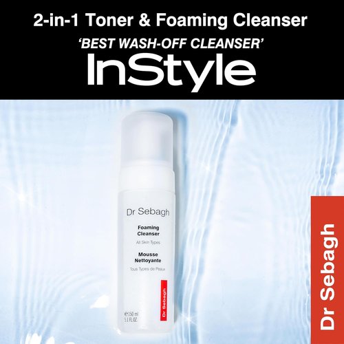 Dr Sebagh 2-in-1 Toner & Cleanser - Gentle Foam Face Wash for Oily Skin | Deep Pore Cleanser (5.1 fl oz)
