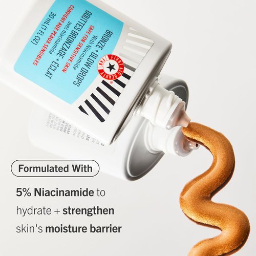 First Aid Beauty - Bronze + Glow Drops | Niacinamide Formula for Even Skin Tone & Hydration, 1 oz