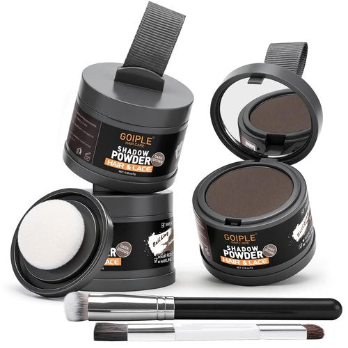 5PCS Root Cover Up Powder for Women, Root Touch Up Hair Color for Gray Coverage, Hairline Powder Instantly Conceals Hair Loss Thinning Hair Bald Spot for Bald Spots, Eyebrows, Beard Line (Dark Brown)