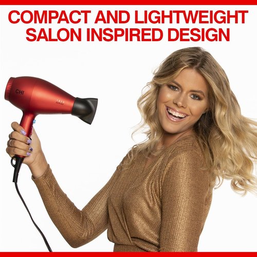 CHI 1875 Series Professional Ionic Hair Dryer - Fast Drying, Frizz Reduction & Shine | 3 Heat/2 Speed