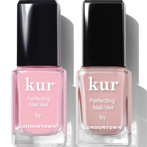 LONDONTOWN Nail Veil Bundle - Dusty Rose & Sheer Cherry Blossom Pink Color Polish, 0.4 fl. oz.