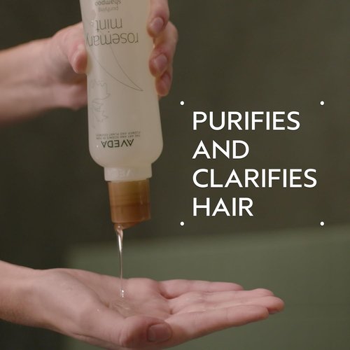 Aveda Rosemary Mint Purifying Shampoo - Clarifying Formula for Normal to Oily Hair | Adds Shine & Removes Buildup | Invigorating Aroma