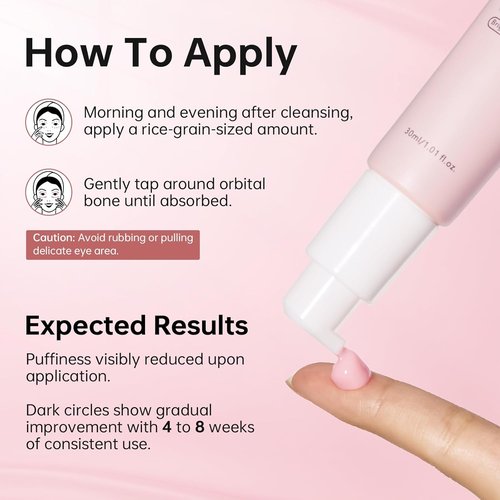 PDRN Pink Peptide Eye Cream - Anti-Aging Under Eye Treatment with Niacinamide & Retinol | 30ml/1.01 fl. oz