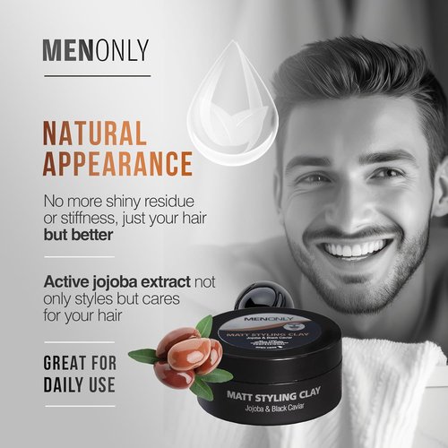 Mon Platin Jojoba Hair Wax for Men - Wet Look Finish with Jojoba & Black Caviar Extracts