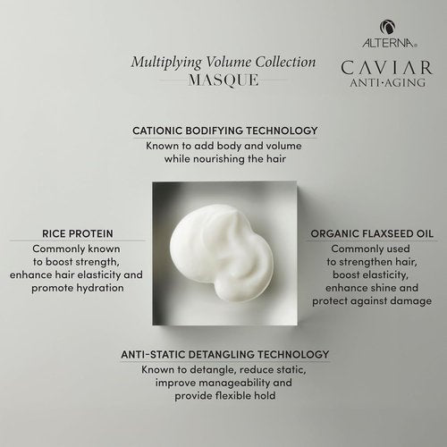 Alterna CAVIAR Anti-Aging Volume Masque - Lightweight Hydrating Hair Mask for Fine, Thin Hair | 5 Fl Oz | Adds Shine & Fullness