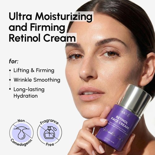 Maree Face Moisturizer - Retinol Anti-Aging Cream with Collagen & Hyaluronic Acid | Day & Night Use for Dry Skin