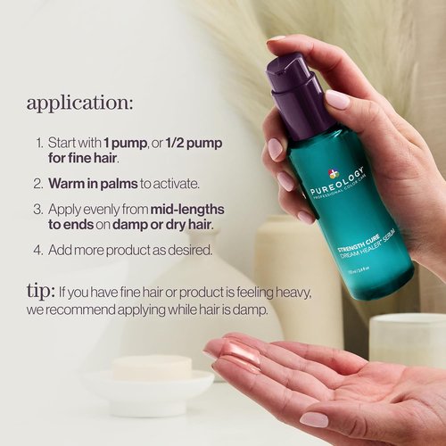 Pureology Strength Cure Dream Healer Hair Serum - Lightweight Leave-In Treatment for Split Ends & Heat Protection