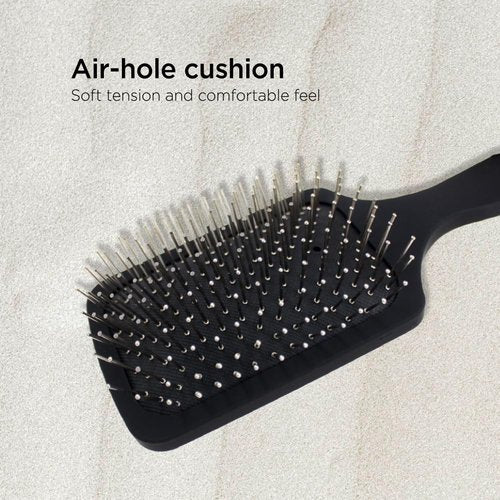 GLGL Premium Hair Brush - Metal Bristles with Cushion for Scalp Massage & Detangling | Ergonomic Handle, Gentle Tips
