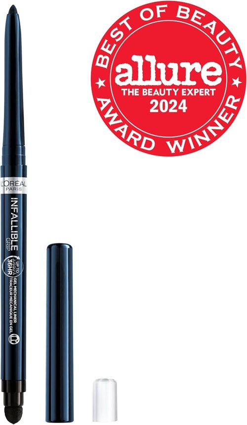L'Oreal Paris Infallible Grip Gel Eyeliner Pencil - Waterproof, Smudge-Resistant, 36HR Wear | Blue Jersey, 0.01 Oz