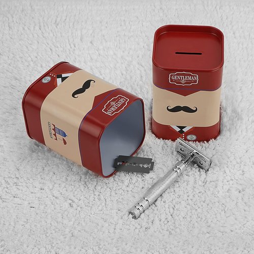 4 Pack Razor Blade Disposal Container for Safety Razor Blade, Detachable Safe Blade Bank for Used Leaf Razor, Large Capacity Razor Iron Disposal Case (Red)