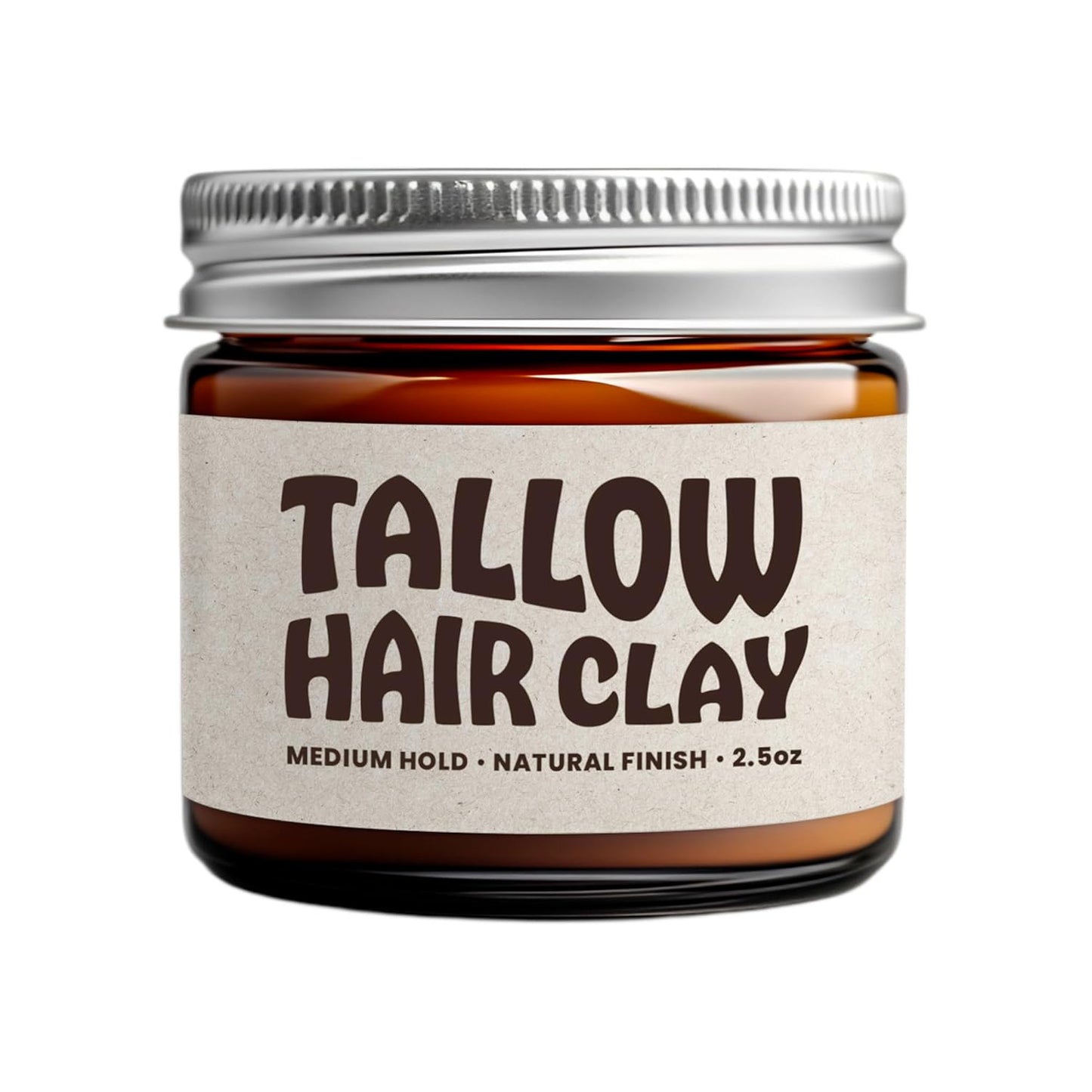 Earth Wave Tallow Hair Clay Pomade - All-Natural Premium Styling Clay for Medium Hold | 2.5oz