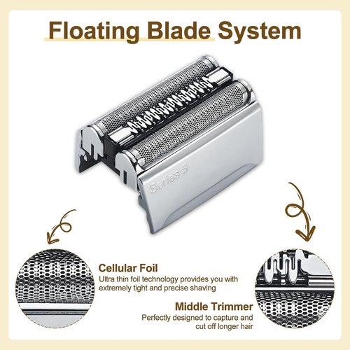 52S - Series 5 Electric Shaver Replacement Head | Compatible with 5090, 5190cc, 5040, 5140s, 5030s