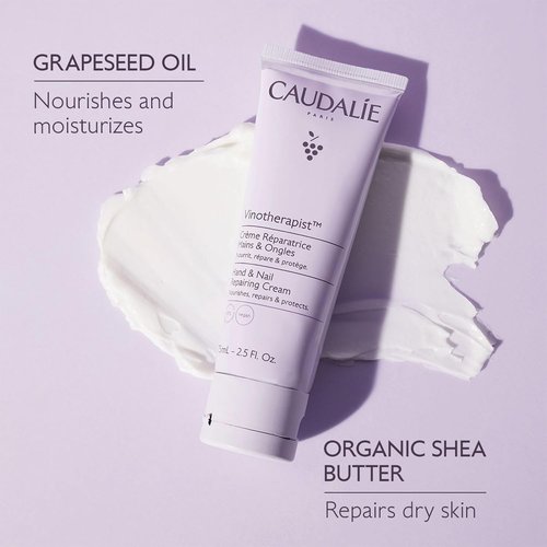 Caudalie Vinotherapist Hand & Nail Cream - Nourishing Shea Butter & Grapeseed Oil | Vegan & Dermatologically Tested