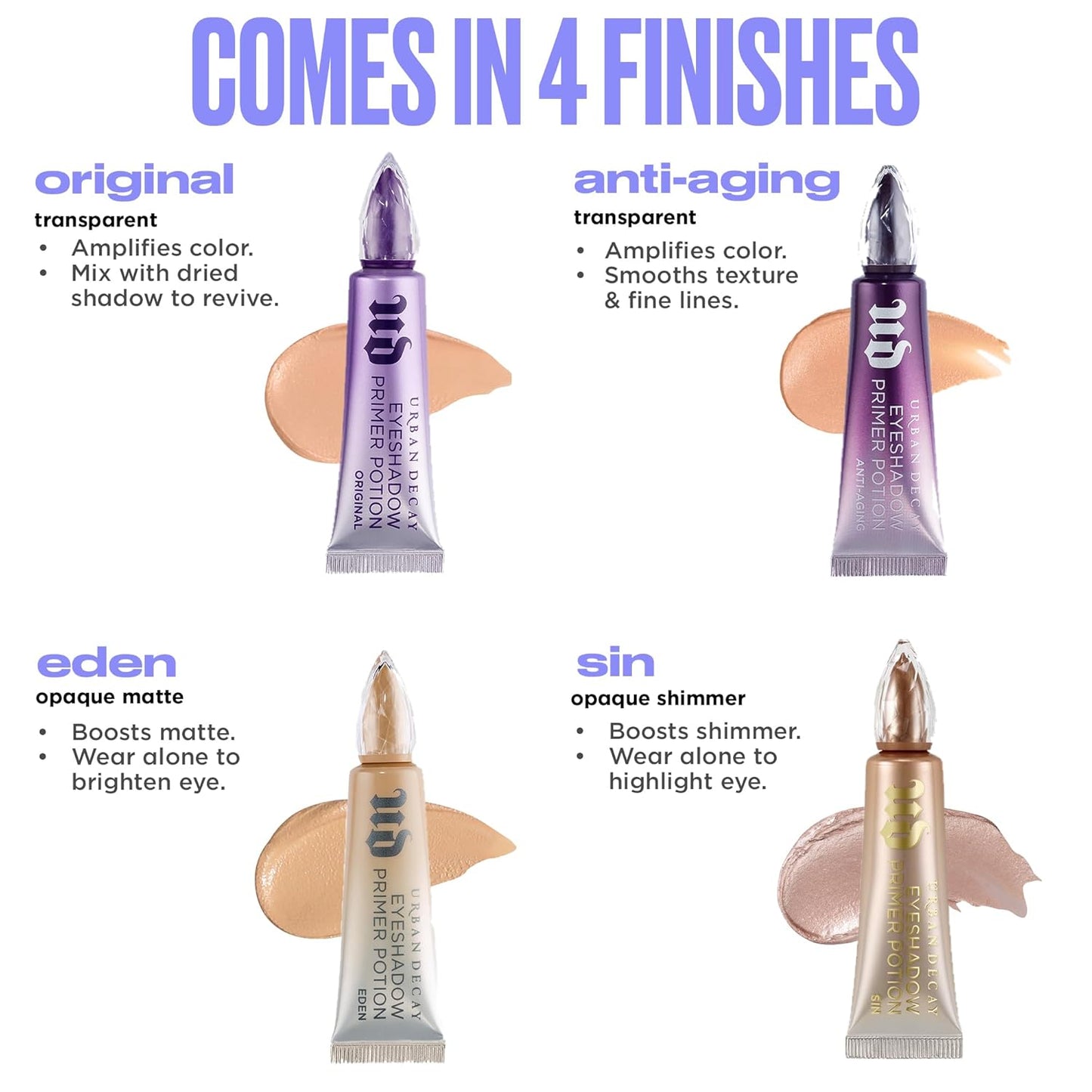 Urban Decay Eyeshadow Primer Potion - Waterproof Eyelid Base Primer for Long-Lasting, Crease-Resistant Makeup | Translucent Shade