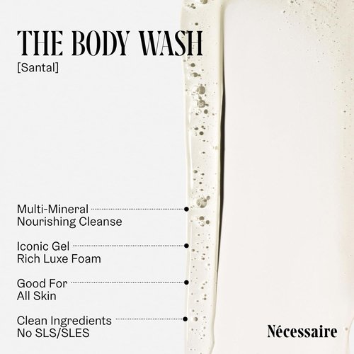 Nécessaire Body Wash - Santal Multi-Oil Shower Gel for Sensitive Skin | 500ml/16.9 fl oz