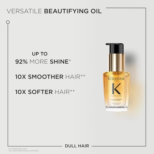 Kerastase Elixir Ultime Refillable Hair Oil - Hydrates, Smoothes Frizz & Adds Shine | Wild Camellia Infusion