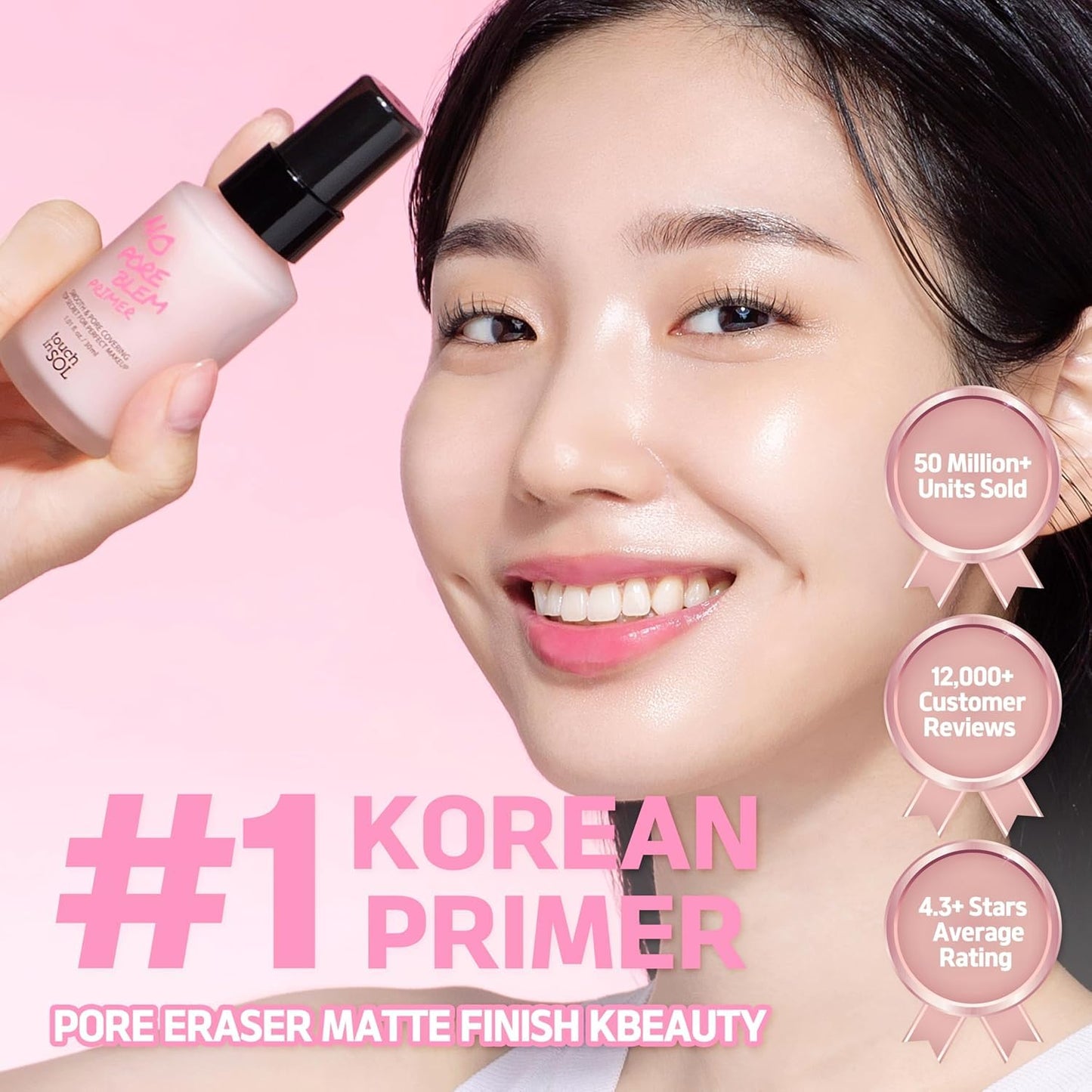 TOUCH IN SOL No Poreblem Primer - Mattifying Pore Primer for Oily Skin | Blurring Finish, 1.01 fl. oz (30ml)