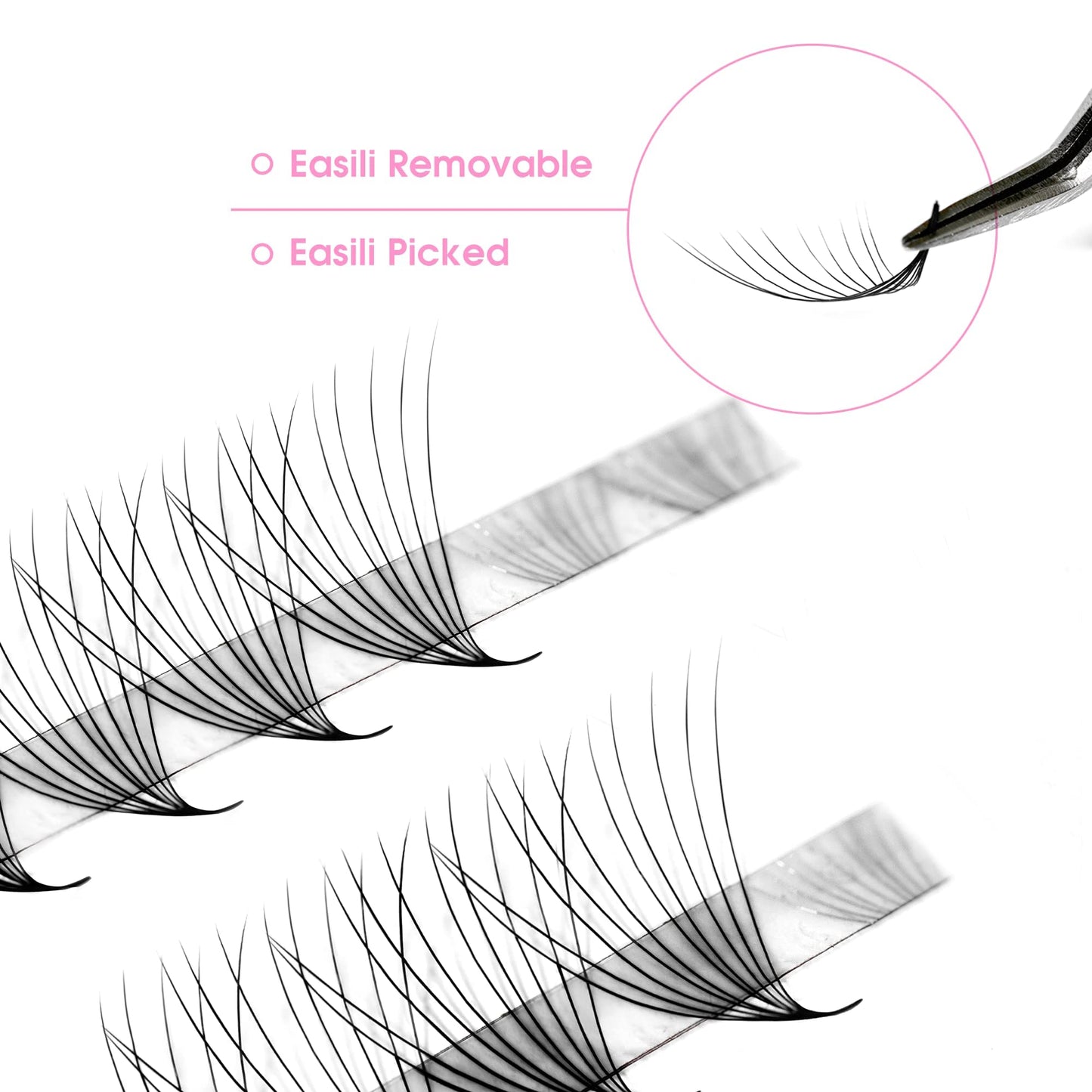 LAVISLASH 500 Ultraspeed Promade Fans Handmade Volume Eyelashes | Ultra Speed Eyelash Extension | 3D To 16D Fans | 0.03/0.05/0.07mm Thickness | C/CC/D Curl | 8-16mm Length(16D-0.03-C-14mm)