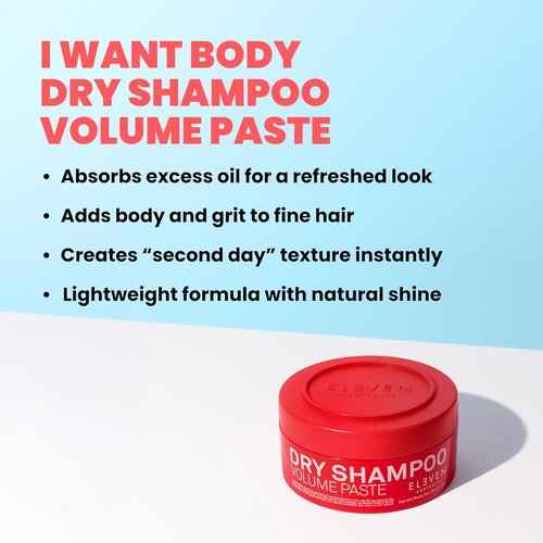 ELEVEN AUSTRALIA Dry Shampoo Volume Paste - Adds Texture & Freshness, Lightweight Formula for All Hair Types
