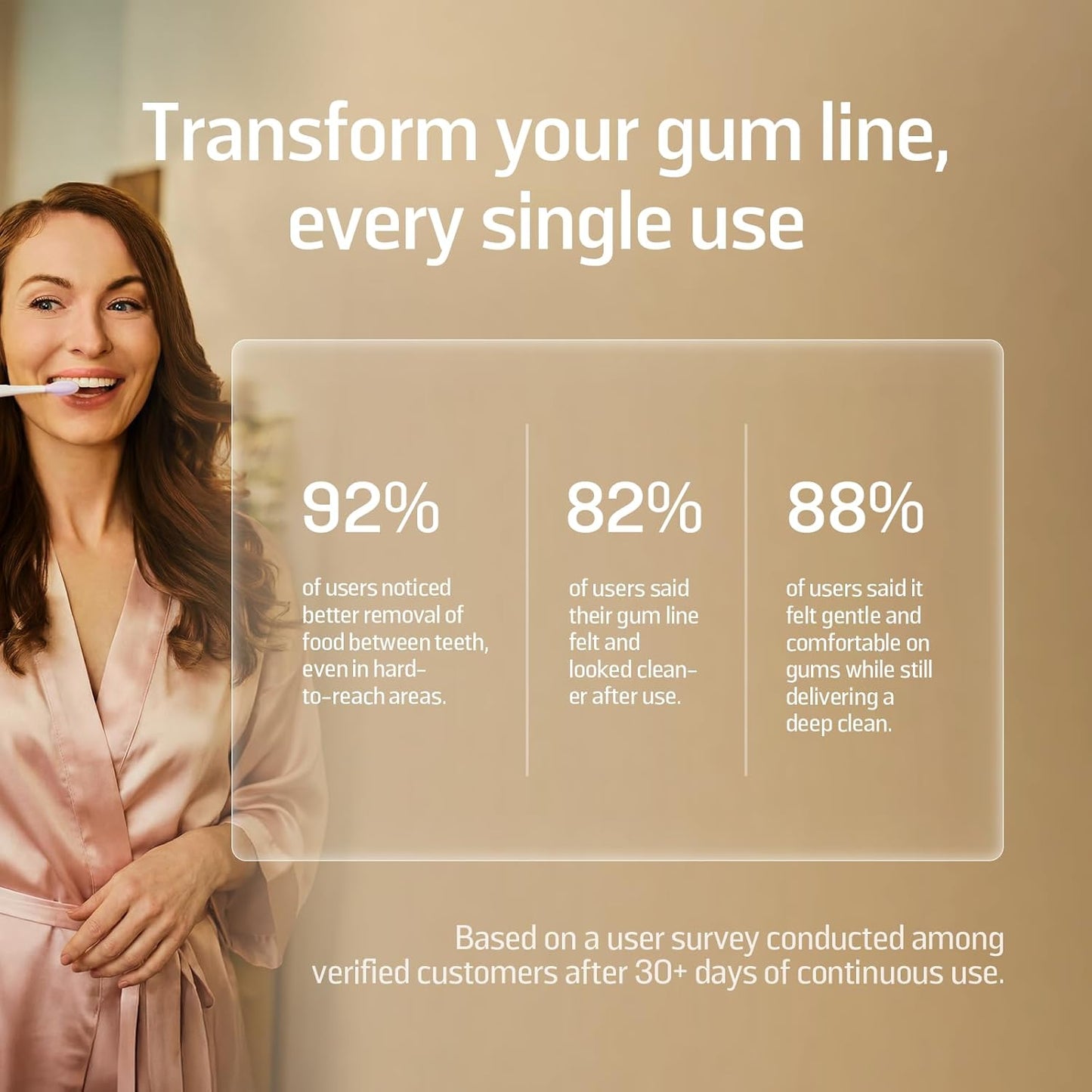 Soocas NEOS II Ultra Electric Toothbrush - 3-in-1 Flossing & Water Flosser Combo, Champagne Gold