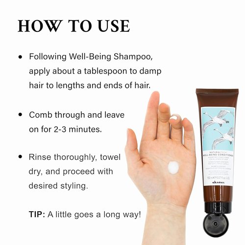 Davines Wellbeing Conditioner - Gentle Cleansing & Hydrating for All Hair Types | Echinacea Phytoceuticals, 5.07 Fl Oz