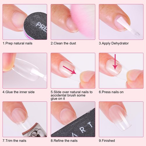 Makartt Super Strong Nail Glue for Press ons: Acrylic Nail Tips-Fake Nails-Salon Quality, No UV Needed, Brush On, Quick Dry, Easy Application Durable & Long-Lasting Fast Glue False Nails, Hema Free