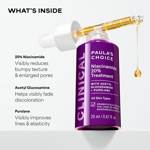 Paula's Choice Clinical 20% Niacinamide Face Serum - Anti-Aging & Pore Minimizing Treatment | 0.67oz