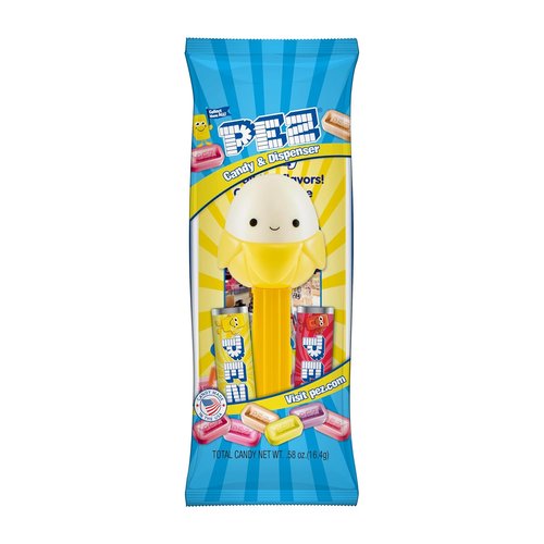 PEZ Candy Squishmallows Party Pack, 12 Count, Individually Wrapped with Refills, Assorted Fruit Flavor