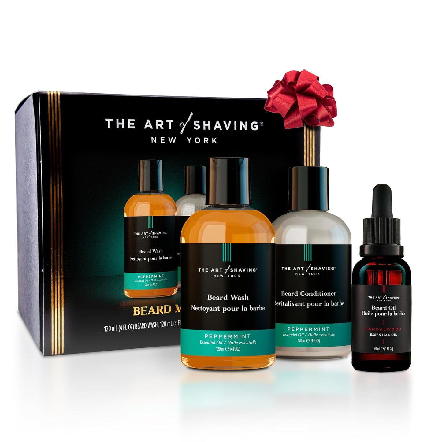 The Art of Shaving Beard Prep Kit | 4oz Peppermint Wash & Conditioner + 1oz Sandalwood Oil