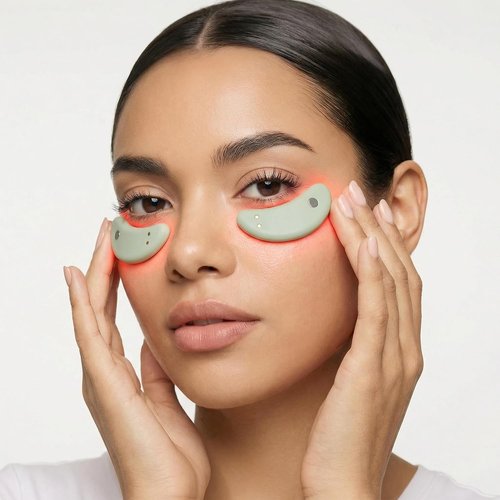 Mario Badescu Red Light + EMS Under Eye Patches - Rechargeable LED Microcurrent Device for Puffiness & Fine Lines