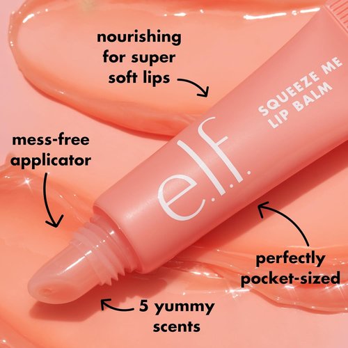 e.l.f. Squeeze Me Lip Balm - Moisturizing Formula with Sheer Tint & Hyaluronic Acid | Vegan & Cruelty-Free