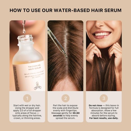 ACTIIV Thickening Hair Serum - Lightweight Water-Based Formula for Fuller-Looking Hair | 1.8 oz