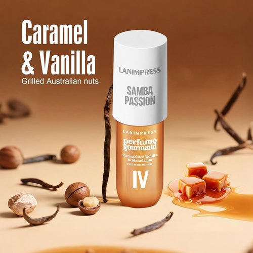Regine Switzerland Hair Mist & Body Spray - Amber Gourmet Perfume, Travel Size 3 FL OZ | Sweet Scent with Macadamia, Caramel & Coconut Notes