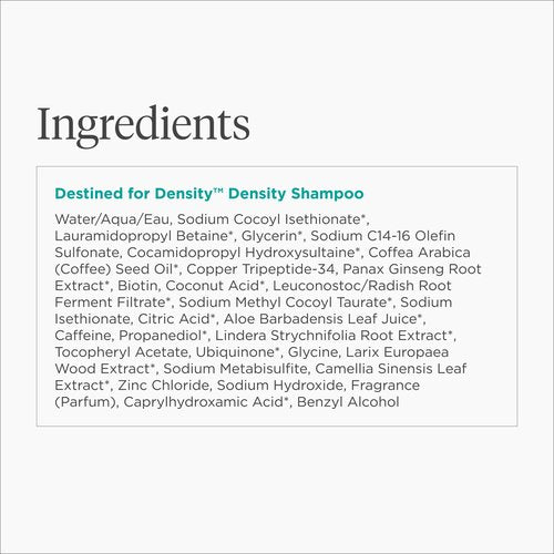 Briogeo Destined for Density Caffeine + Biotin Peptide Density Shampoo | Increases Hair Thickness and Volume for Fine or Thinning Hair | Sulfate-Free | Vegan & Cruelty-Free | 2 fl oz