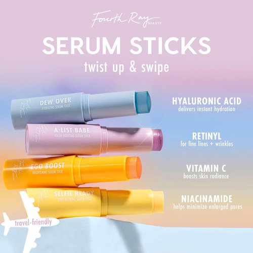 ColourPop Hyaluronic Acid Face Serum Stick - Hydrating Serum for Glowy Skin & Reduced Puffiness - Dew Over (0.25 oz)