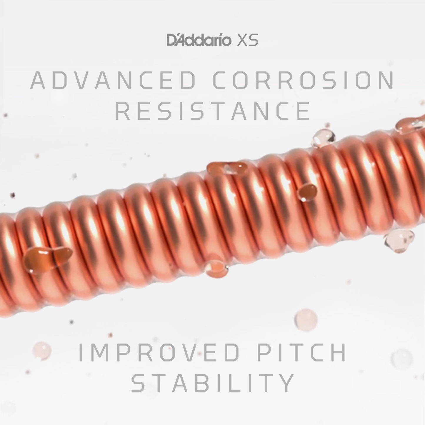 D'Addario Acoustic Guitar Strings, XS Phosphor Bronze Coated, XSAPB1256, Light Top/Medium Bottom Gauge 12-56, 6-String Set, Pack of 1